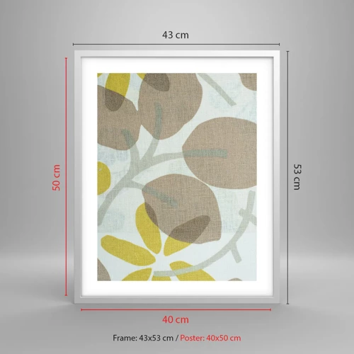Póster en marco blanco - Composición a pleno sol - 40x50 cm