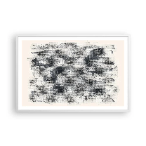 Póster en marco blanco - Composición brumosa - 91x61 cm