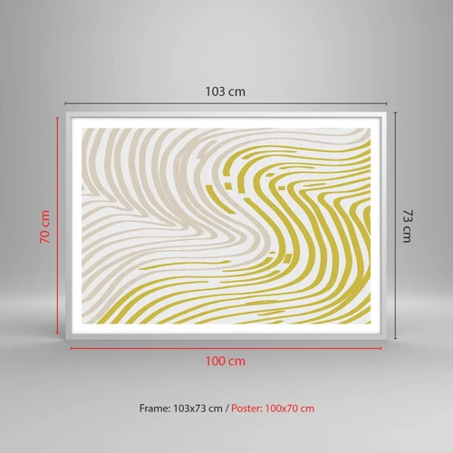 Póster en marco blanco - Composición curvada - 100x70 cm