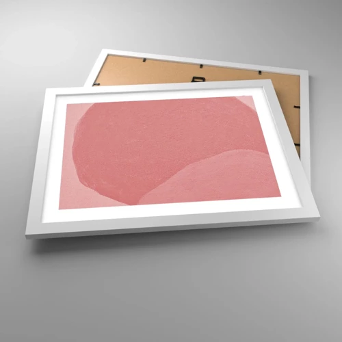 Póster en marco blanco - Composición orgánica en rosa - 40x30 cm