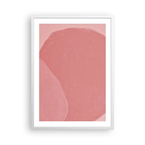Póster en marco blanco - Composición orgánica en rosa - 50x70 cm