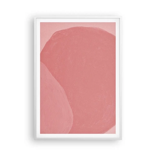 Póster en marco blanco - Composición orgánica en rosa - 70x100 cm