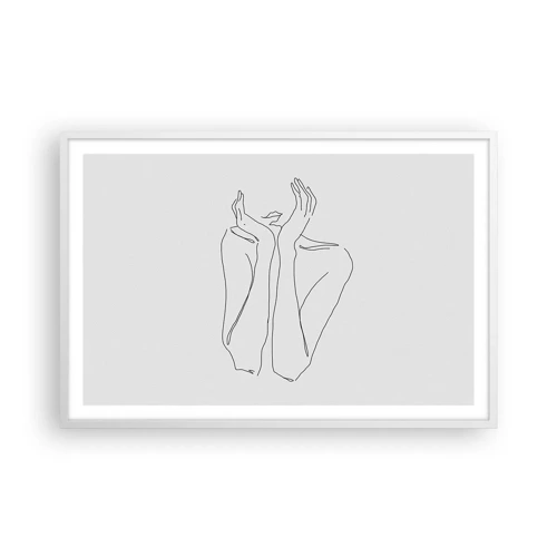Póster en marco blanco - Con qué sueñan las mujeres - 91x61 cm