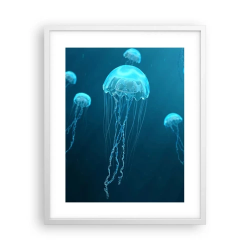 Póster en marco blanco - Danza oceánica - 40x50 cm