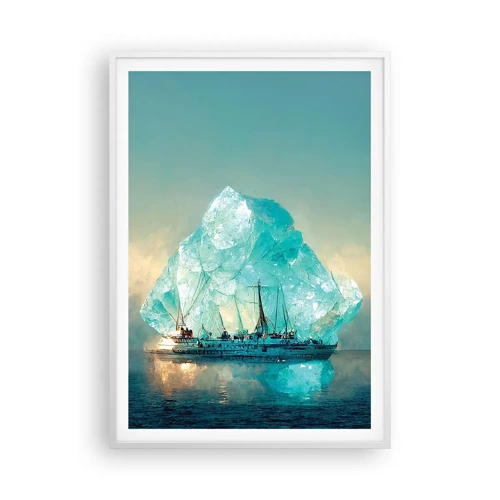 Póster en marco blanco - Diamante ártico - 70x100 cm