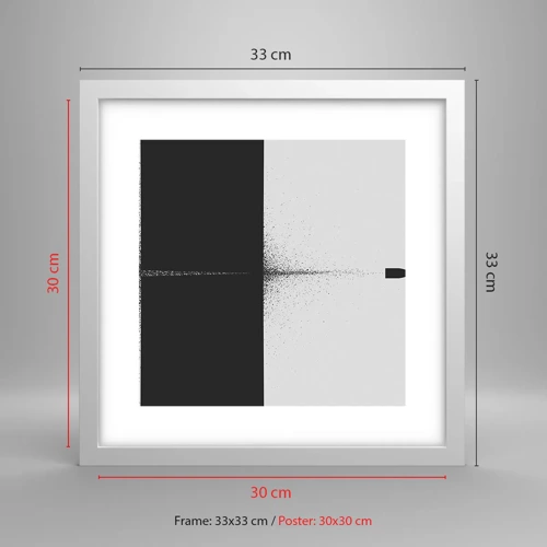 Póster en marco blanco - Directa al objetivo - 30x30 cm