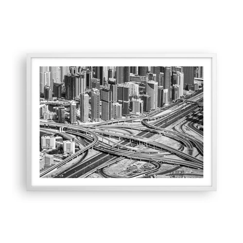 Póster en marco blanco - Dubái: la ciudad imposible - 70x50 cm