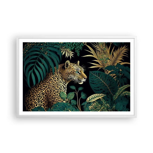 Póster en marco blanco - El anfitrión en la jungla - 91x61 cm