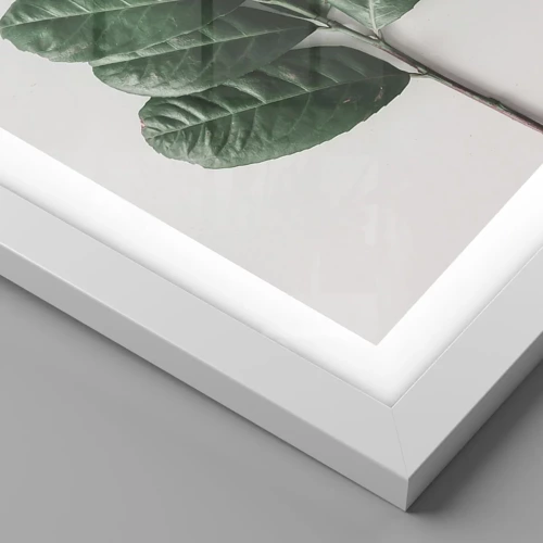 Póster en marco blanco - El dibujo de la propia naturaleza - 40x40 cm