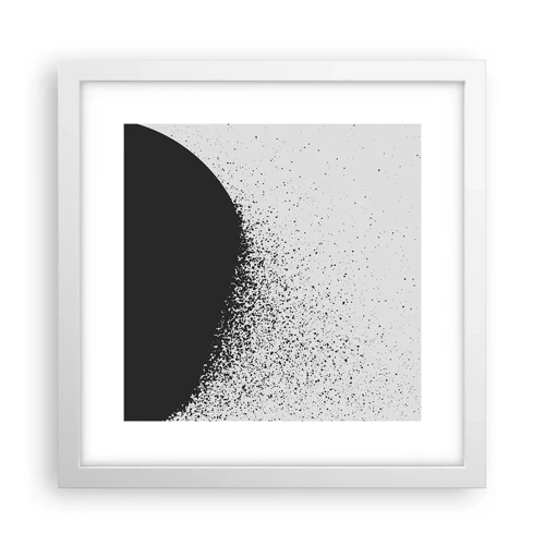 Póster en marco blanco - El movimiento de las partículas - 30x30 cm