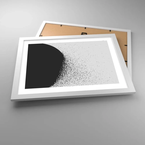 Póster en marco blanco - El movimiento de las partículas - 40x30 cm