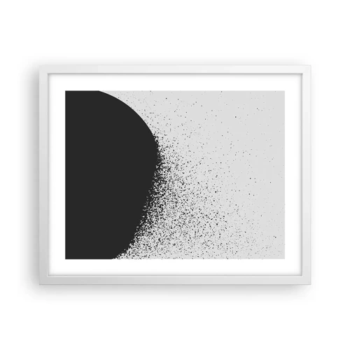 Póster en marco blanco - El movimiento de las partículas - 50x40 cm