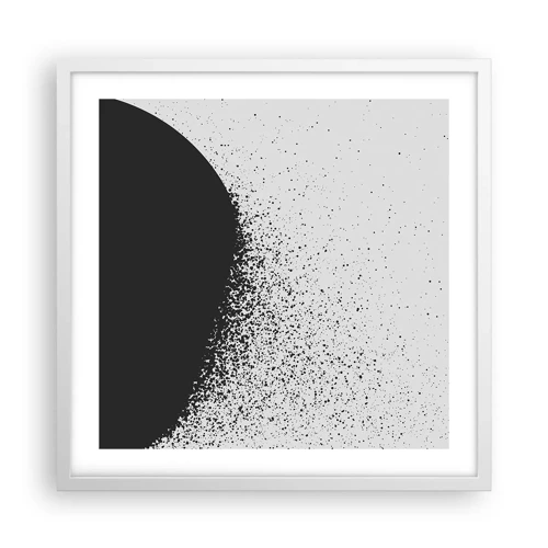 Póster en marco blanco - El movimiento de las partículas - 50x50 cm