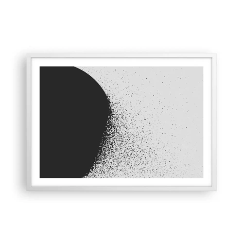 Póster en marco blanco - El movimiento de las partículas - 70x50 cm