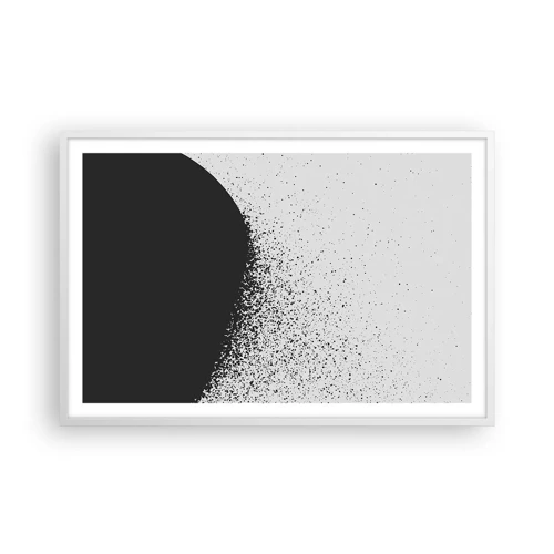 Póster en marco blanco - El movimiento de las partículas - 91x61 cm