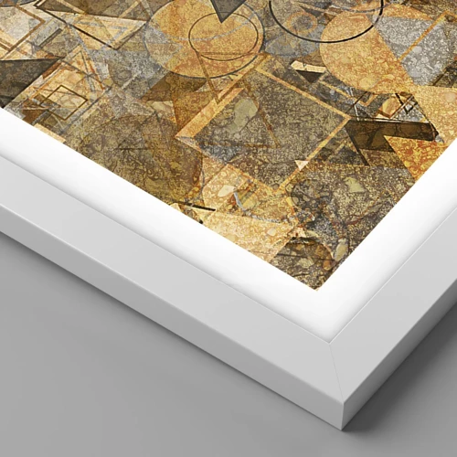 Póster en marco blanco - El mundo en formas - 50x70 cm