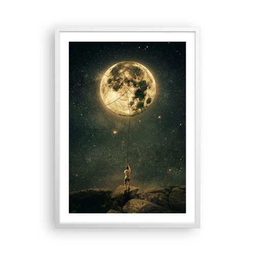 Póster en marco blanco - El que robó la luna - 50x70 cm