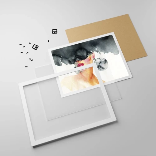 Póster en marco blanco - El secreto de la elegancia - 40x30 cm