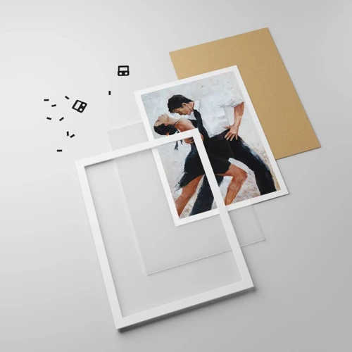 Póster en marco blanco - El tango de mis sueños - 30x40 cm