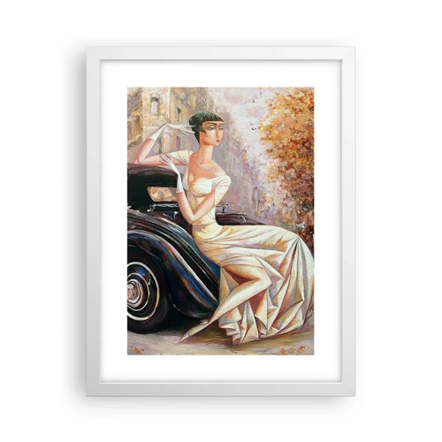 Póster en marco blanco - Elegancia retro - 30x40 cm