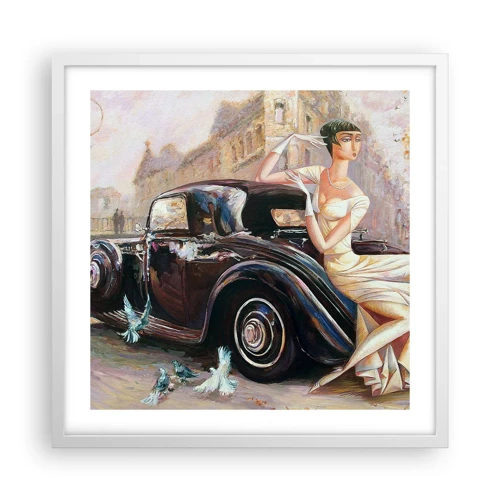 Póster en marco blanco - Elegancia retro - 50x50 cm