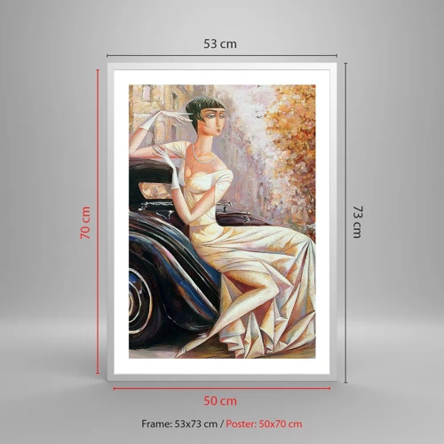 Póster en marco blanco - Elegancia retro - 50x70 cm