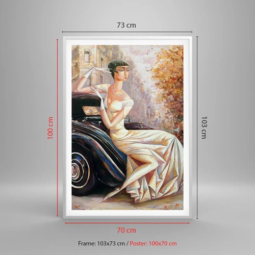 Póster en marco blanco - Elegancia retro - 70x100 cm