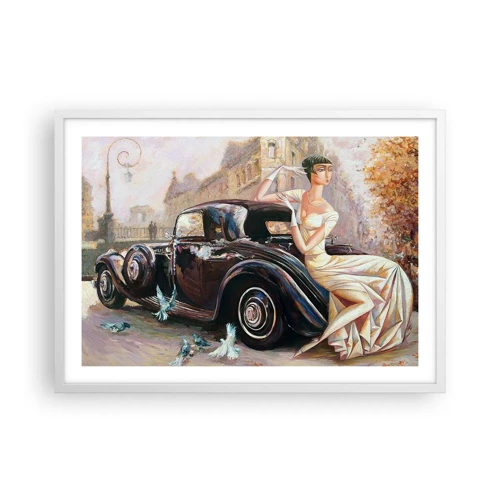 Póster en marco blanco - Elegancia retro - 70x50 cm