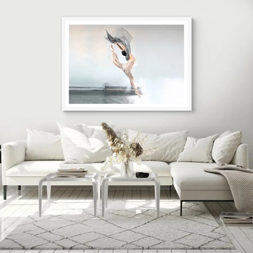 Póster en marco blanco - En el arrebato de la danza - 100x70 cm