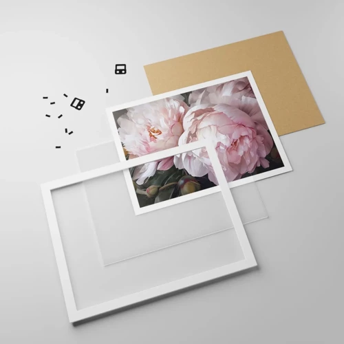 Póster en marco blanco - En flor - 50x40 cm
