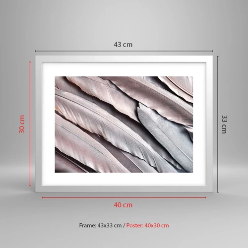 Póster en marco blanco - En rosa plateado - 40x30 cm