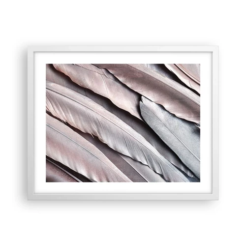 Póster en marco blanco - En rosa plateado - 50x40 cm