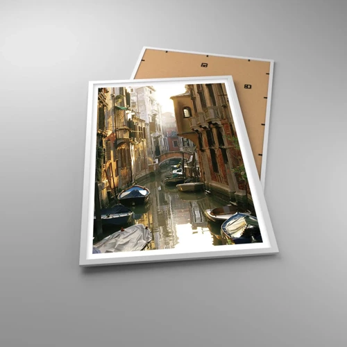 Póster en marco blanco - En un callejón veneciano - 61x91 cm