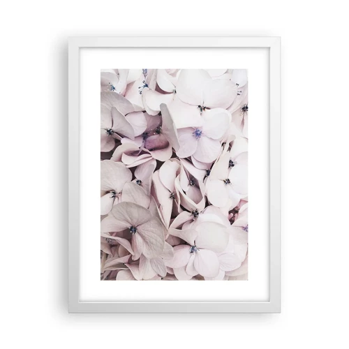 Póster en marco blanco - En un torrente de flores - 30x40 cm