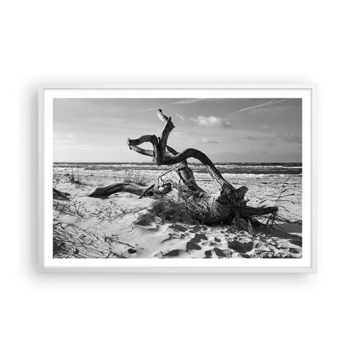 Póster en marco blanco - Escultura marina - 91x61 cm