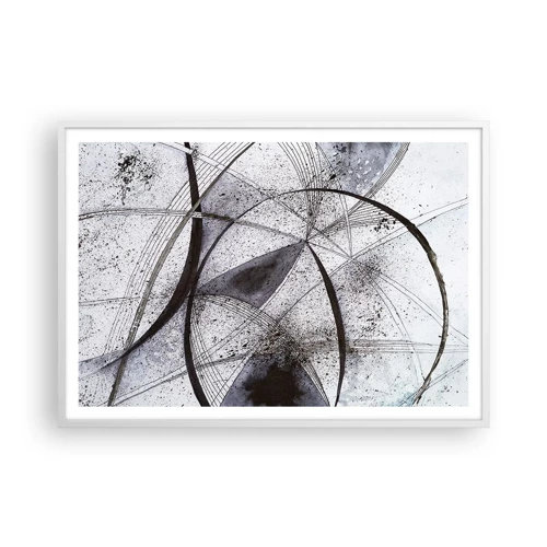 Póster en marco blanco - Fantasía futurista - 100x70 cm