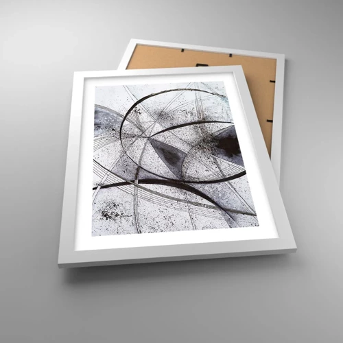 Póster en marco blanco - Fantasía futurista - 30x40 cm