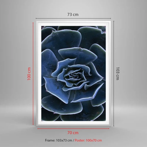 Póster en marco blanco - Flor del desierto - 70x100 cm