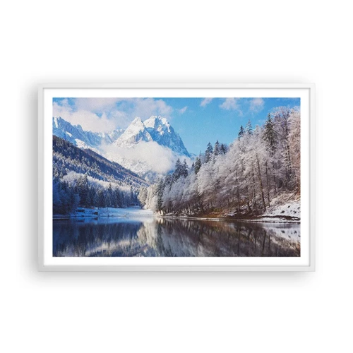Póster en marco blanco - Guardia de nieve - 91x61 cm