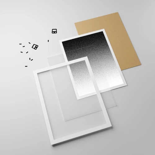 Póster en marco blanco - Hacia la luz - 61x91 cm