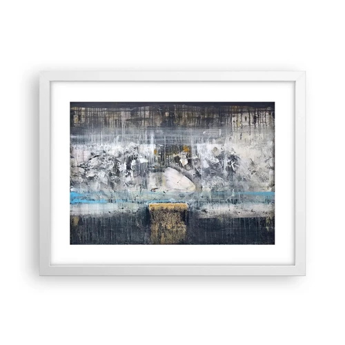 Póster en marco blanco - Hielo abstracto - 40x30 cm