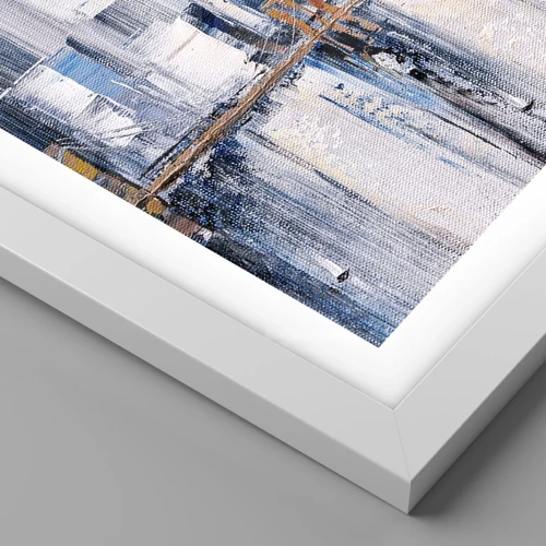 Póster en marco blanco - Impresión neoyorquina - 30x40 cm