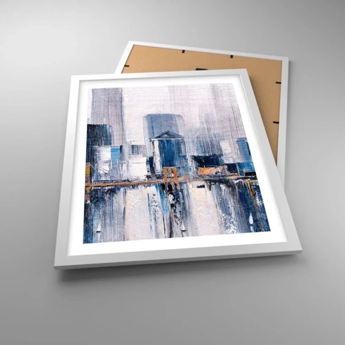Póster en marco blanco - Impresión neoyorquina - 40x50 cm