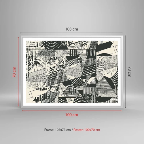 Póster en marco blanco - La dinámica del presente - 100x70 cm