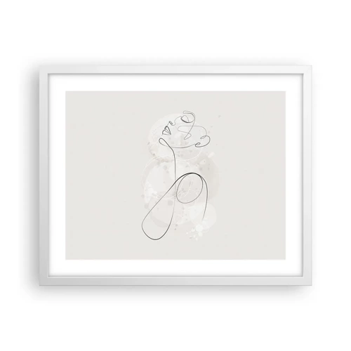 Póster en marco blanco - La espiral de la belleza - 50x40 cm