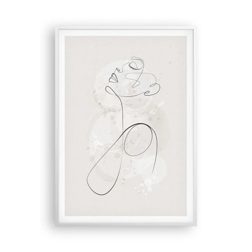 Póster en marco blanco - La espiral de la belleza - 70x100 cm