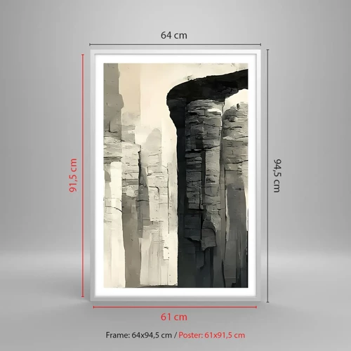 Póster en marco blanco - La majestuosidad de la antigüedad - 61x91 cm