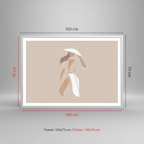 Póster en marco blanco - La moda es alegría - 100x70 cm