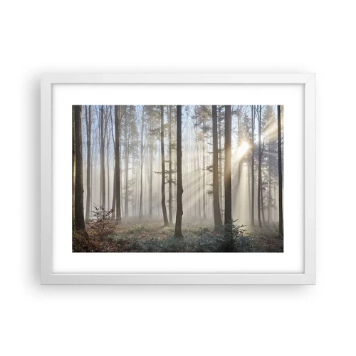 Póster en marco blanco - La niebla también está despierta - 40x30 cm