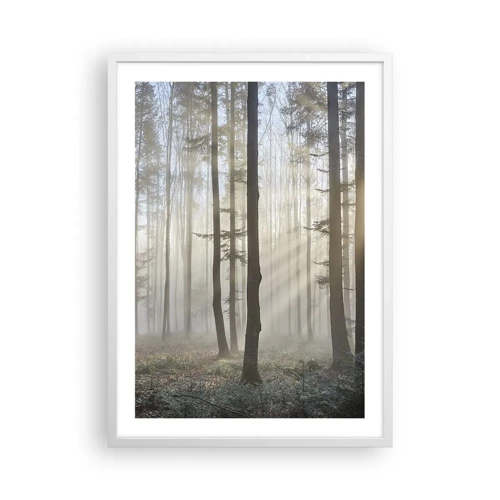 Póster en marco blanco - La niebla también está despierta - 50x70 cm